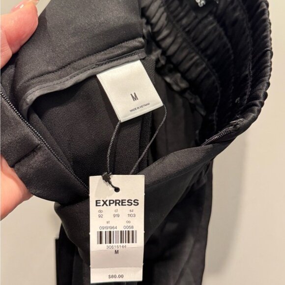 Express Black - Trouser Surfer, high-rise silky Wide-Leg Pants - size M - Picture 5 of 5